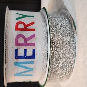 2 Rolls Member's Mark/Kirkland Holiday Wire-Edged Ribbon, 99 yds approx total